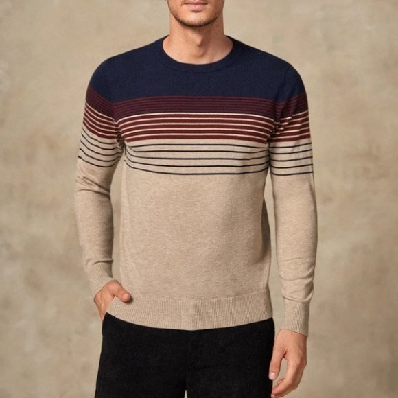 . Other - Tan Mens Pattern Sweater